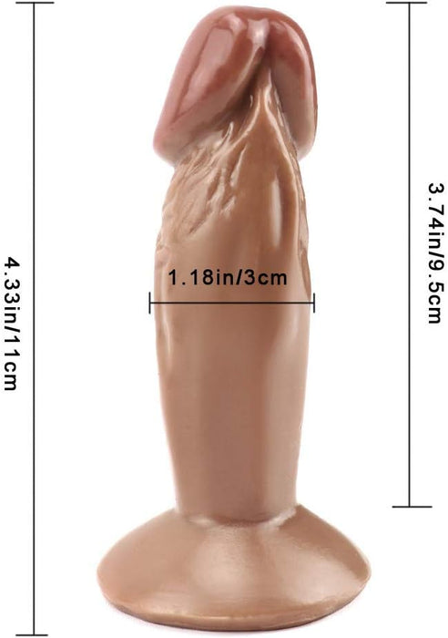 12 cm Realistiska Mini Dildo ar Spēcīgu Piesūcekni