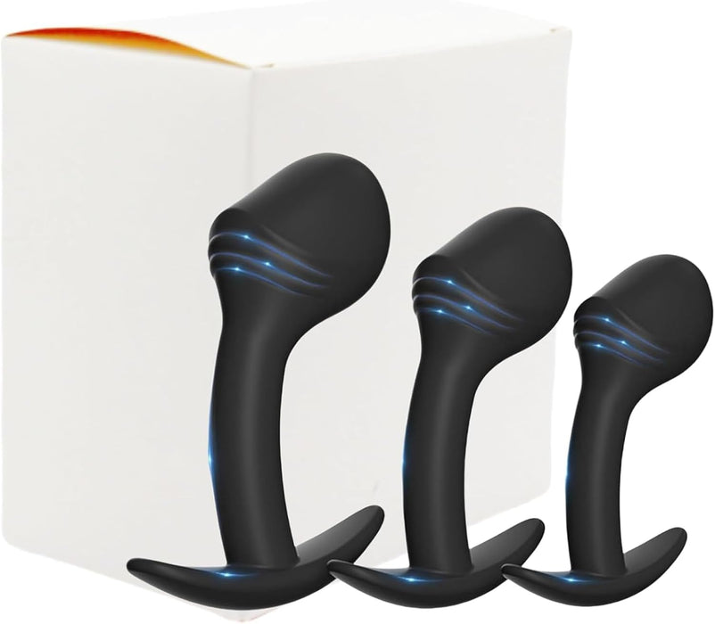 Набор анальных плагов с сильной присоской и безопасной Т-ручкой