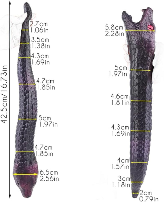 Реалистичный 3D мастурбатор в виде змеи с сильной присоской для уникальных ощущений