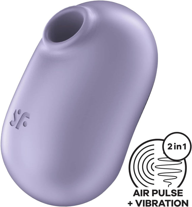 Kompakts sieviešu stimulators ar dubultu darbību un 11 spiediena viļņu režīmiem