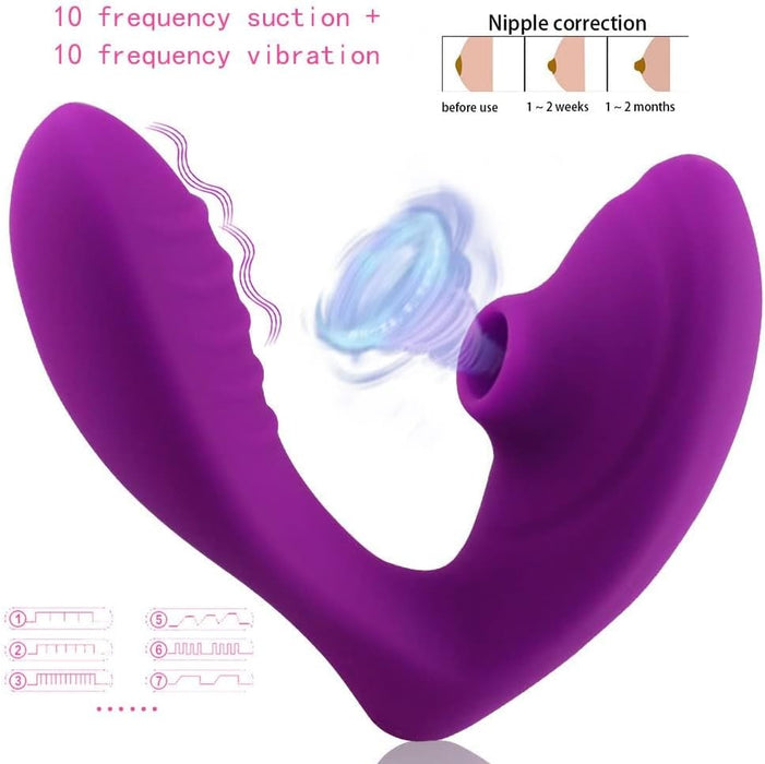 Vibrators ar Siekalu Sūcēju un 10 Vibrācijas Režīmi Sievietēm