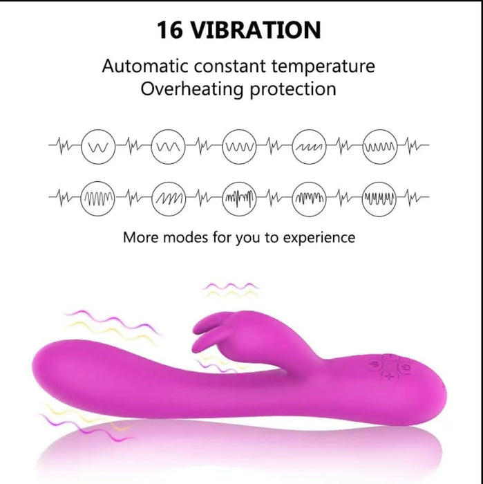 Trusīša vibrators ar sildīšanas funkciju – kluss un spēcīgs klitora un G punkta stimulators