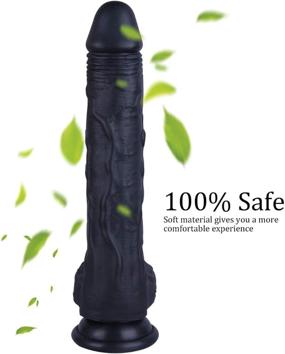 Reālistisks XXL dildo 25,5 cm ar spēcīgu piesūcekni un īstām detaļām