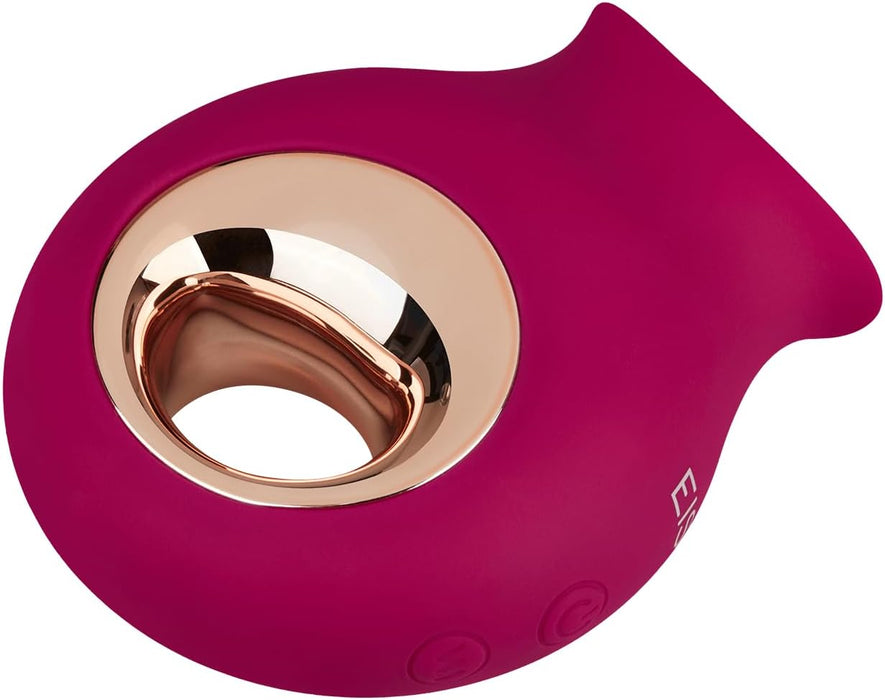 Вибратор из силикона с 9 программами облизывания и 9 вибрациями, 9,4 см, с сильной присоской