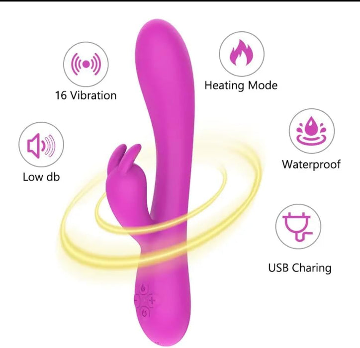 Trusīša vibrators ar sildīšanas funkciju – kluss un spēcīgs klitora un G punkta stimulators