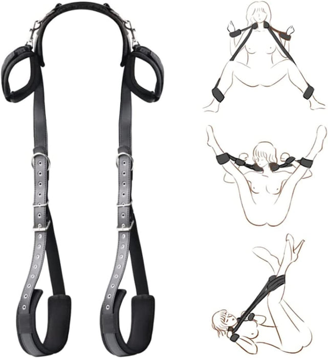 Набор для bondage с наручниками и ножными манжетами с сильной присоской