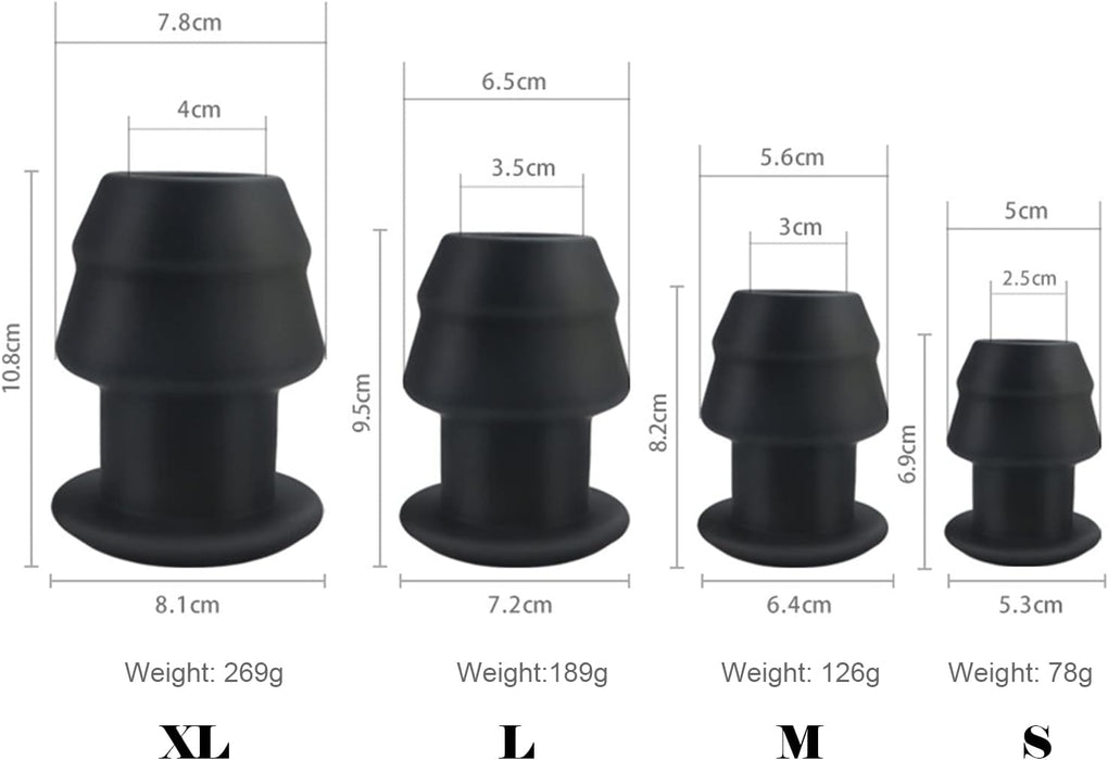 Большой Силиконовый Анальный Плагин с Волнистой Головкой с сильной присоской