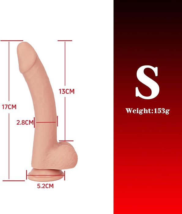 Reālistisks silikona dildo ar spēcīgu piesūcekni sievietēm un vīriešiem