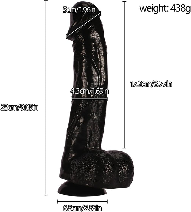 23 cm Realistisks Dildo ar Spēcīgu piesūcekni Sievietēm un Vīriešiem