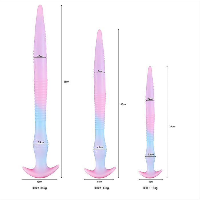 Мягкий силиконовый светящийся анальный плаг для женщин и пар с сильной присоской