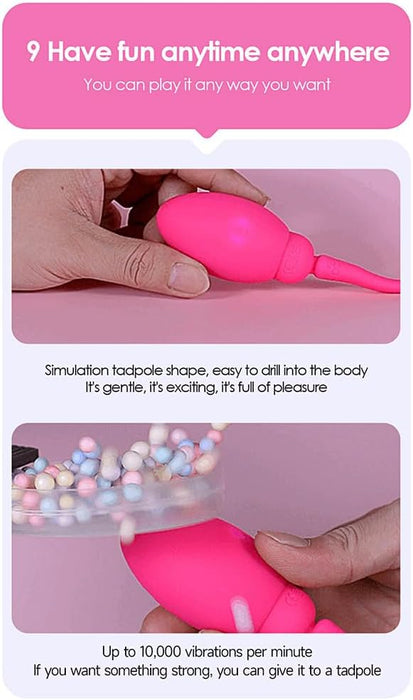 Реалистичный вибратор дильдо в форме сперматозоида с 9 режимами вибрации и сильной присоской