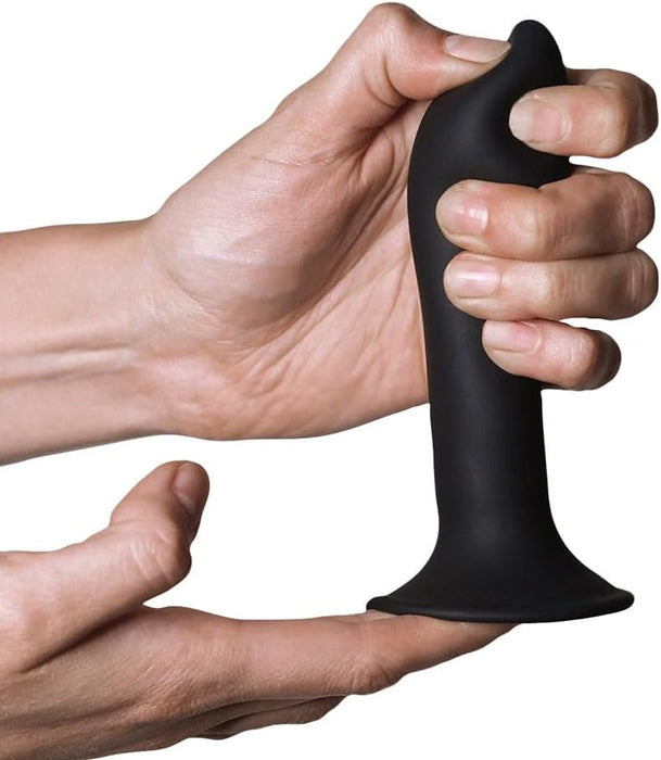 Elastīgs silikona dildo ar spēcīgu piesūcekni