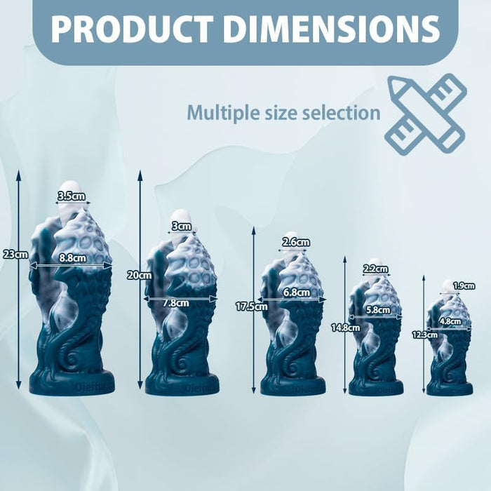 Hippogreif – bioloģisks silikona dildo ar spēcīgu piesūcekni un pieciem izmēriem