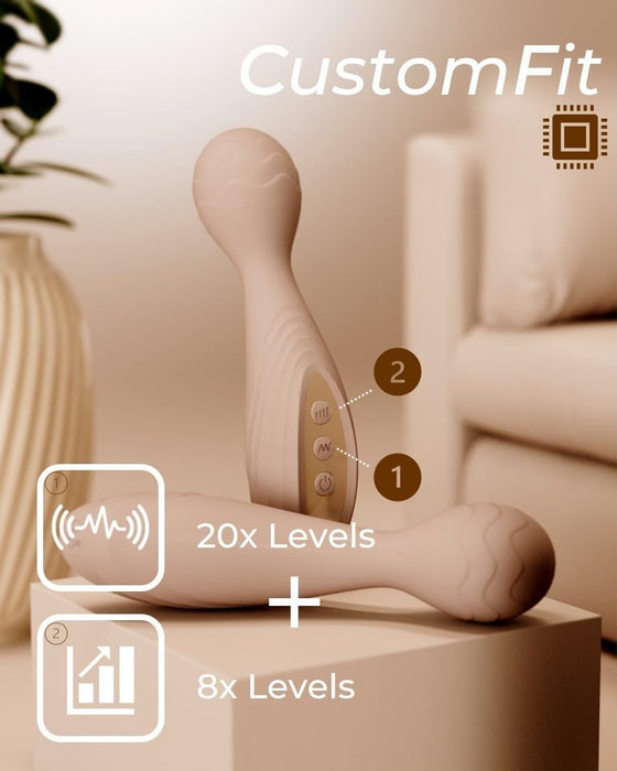 Премиум-вибратор для женщин с 8 уровнями интенсивности и 20 режимами вибрации, с сильной присоской