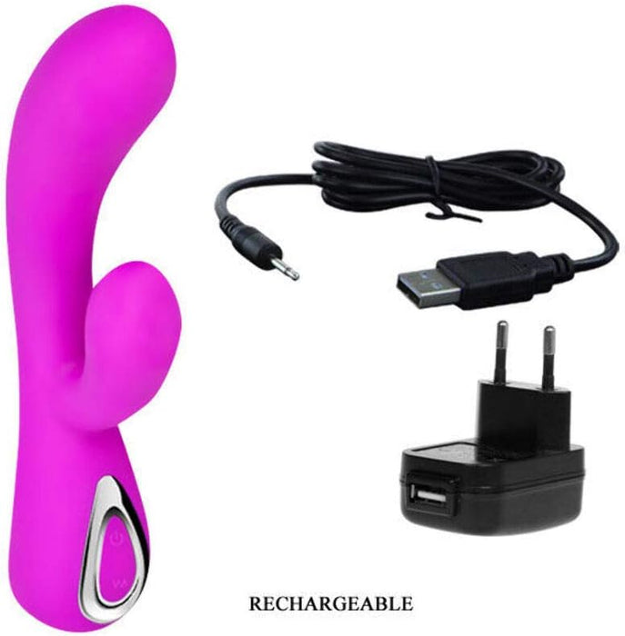 Smart LOVE Vibrators ar uzlādei piemērotu funkciju un papildu G punkta un klitora stimulāciju Honey