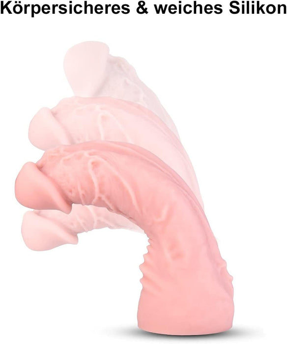 Страпон с четырьмя силиконовыми дилдо и регулируемым ремнем с сильной присоской