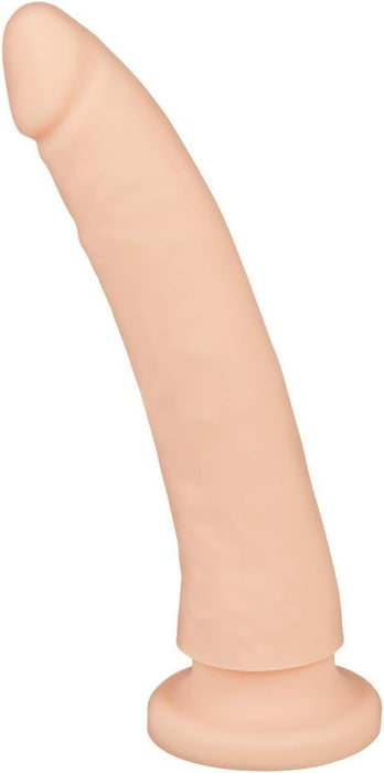 Натуральный фаллоимитатор с сильной присоской, из безопасного силикона, размер S