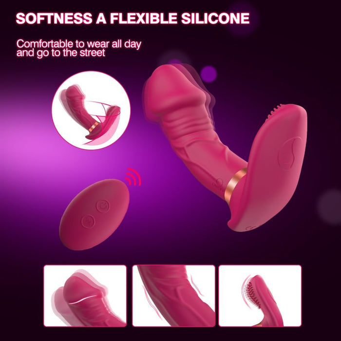 Ergonomisks tauriņa formas klitora un G punkta vibrators ar tālvadību un lietotni