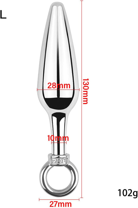 Аналъный плаг с сильной присоской из нержавеющей стали – размеры S/M/L/XL