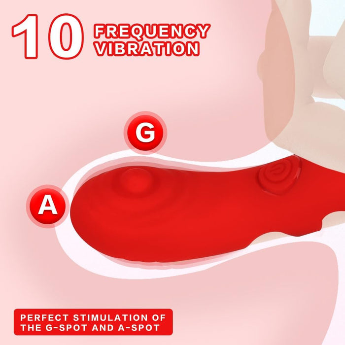Мини-вибратор для пальца с 10 режимами вибрации и сильной присоской