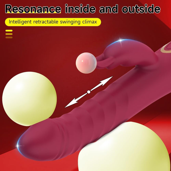 Vibrējošais dildo sievietēm ar G punkta un klitora stimulāciju un 9 režīmiem