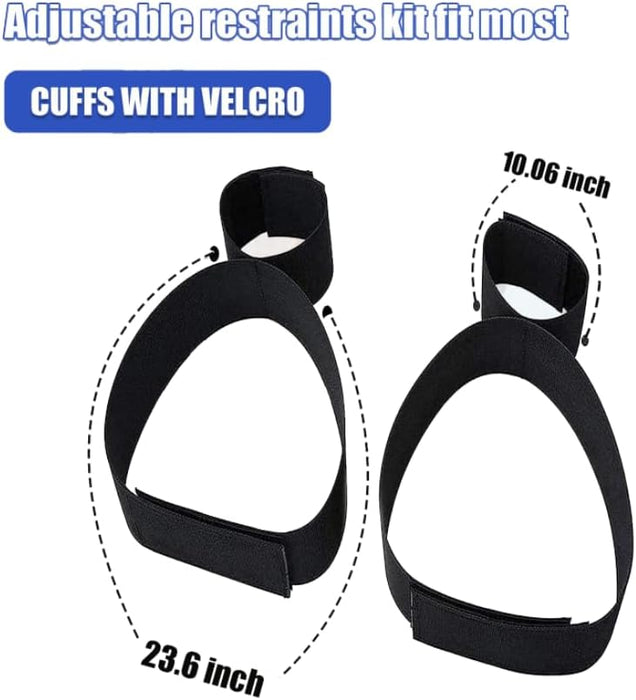 Наручники и манжеты для бедер с регулируемыми ремнями с сильной присоской для легкого BDSM