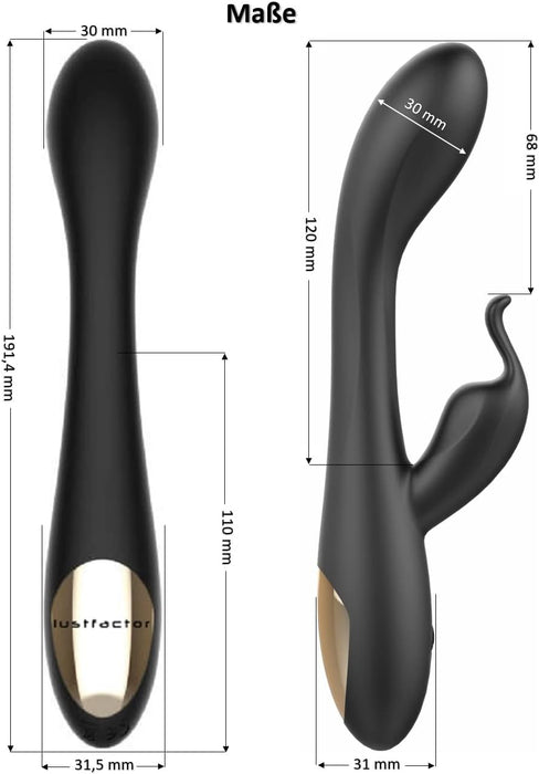 Lustfactor BUNNY: elastīgs Rabbit vibrators ar 2 motoriem un 10 režīmiem