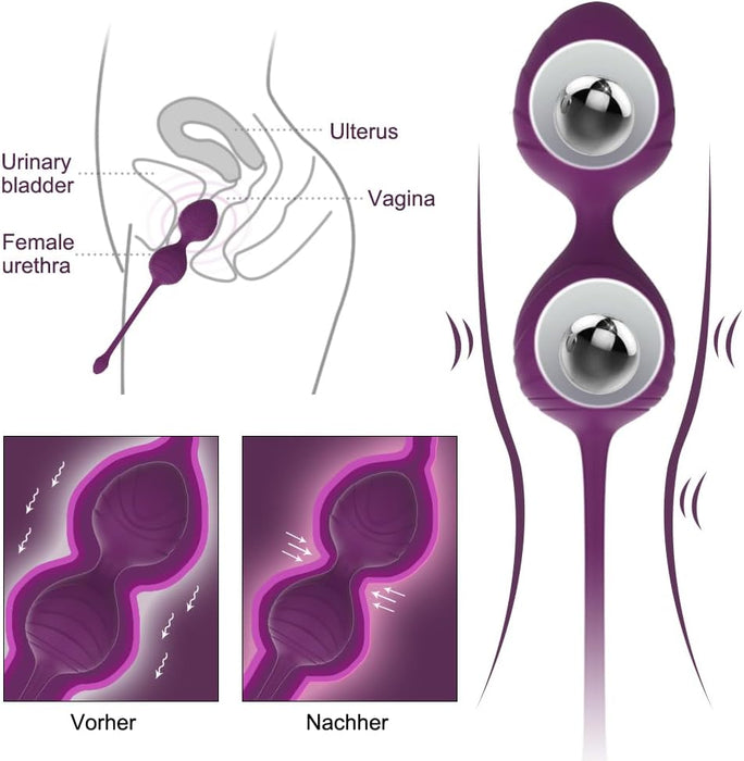 Liebeskugeln 3er Set – drošas silikona bumbiņas iegurņa muskuļu trenēšanai