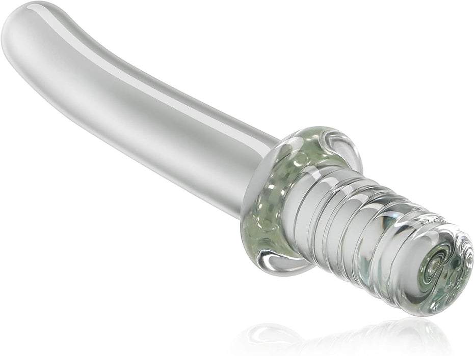 Стеклянный дилдо с сильной присоской и дизайном в форме меча для игры с температурой