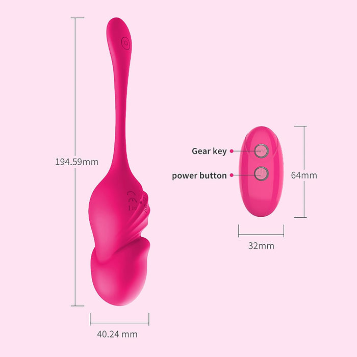 Spēcīgs lodīšu formas vibrators ar 10 vibrācijas režīmiem un tālvadības pulti