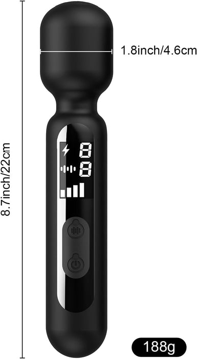 Вибратор для женщин с 9 режимами вибрации и 9 электрошоковыми режимами, с LCD дисплеем