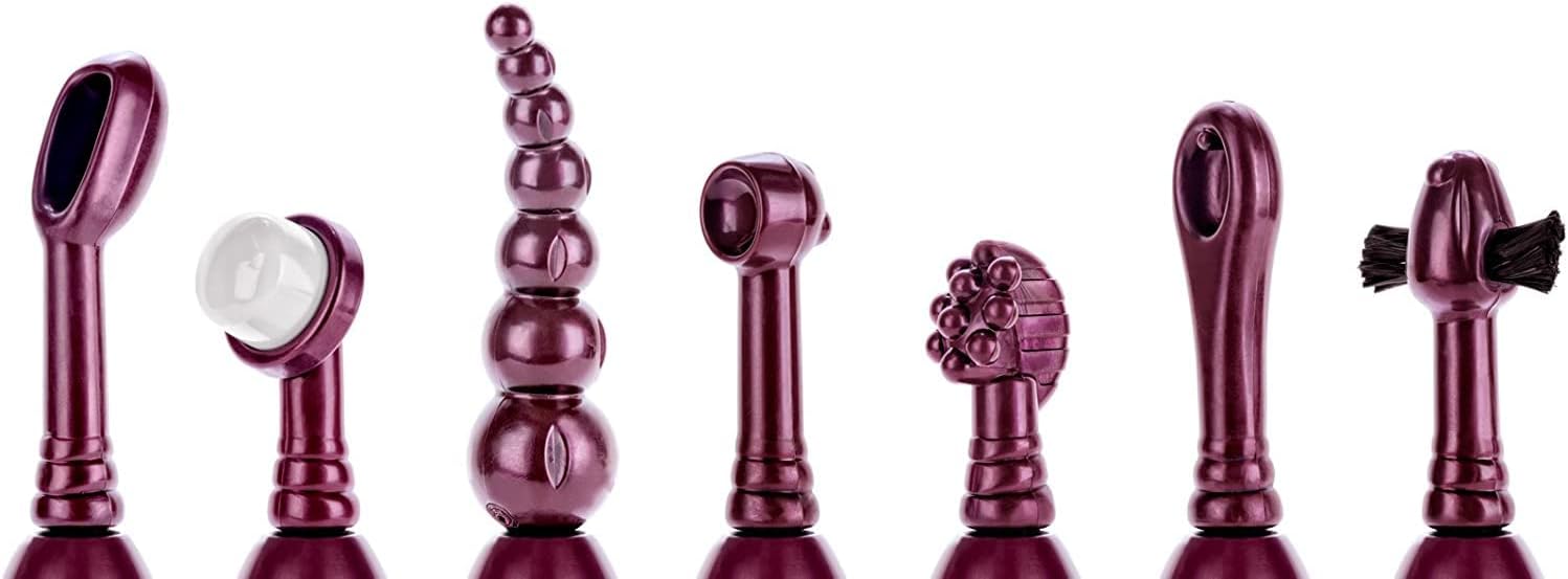 Массажёр Deluxe с 6 насадками и ультра мягким пальцем с сильной присоской, клинически доказанный