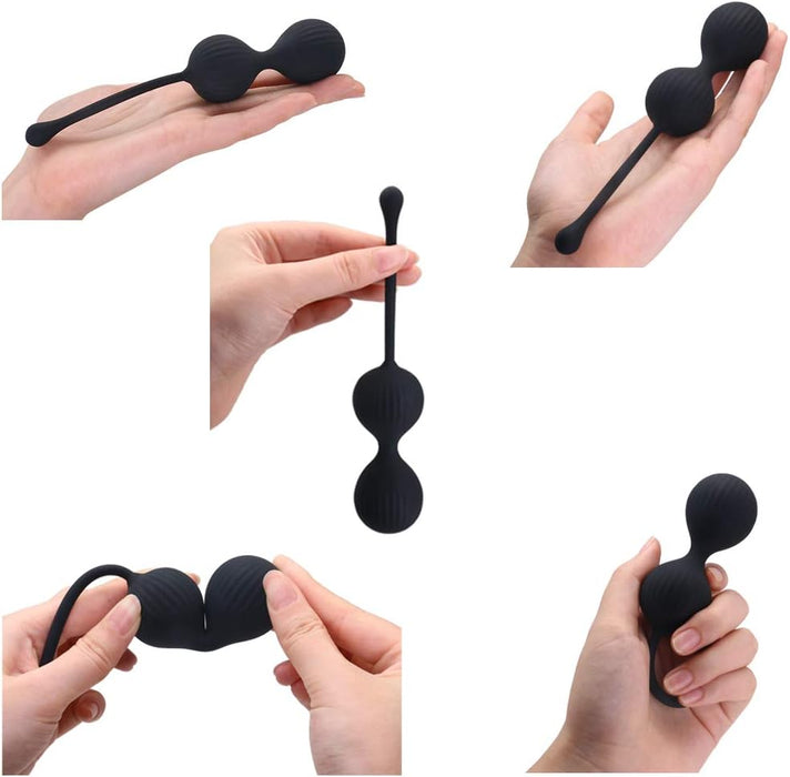 3 daļu mīlas bumbiņu komplekts iegurņa pamatnes treniņiem ar iekšēji rotējošām bumbiņām