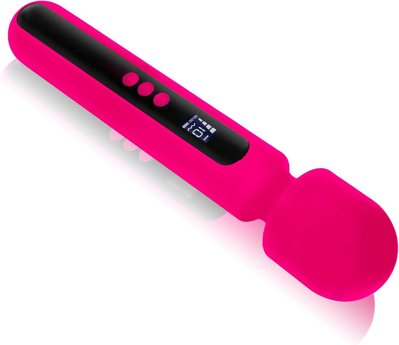 THE ROCK XXL – jaudinošs bezvadu vibrators sievietēm ar jaudu un trīs uzgaļiem