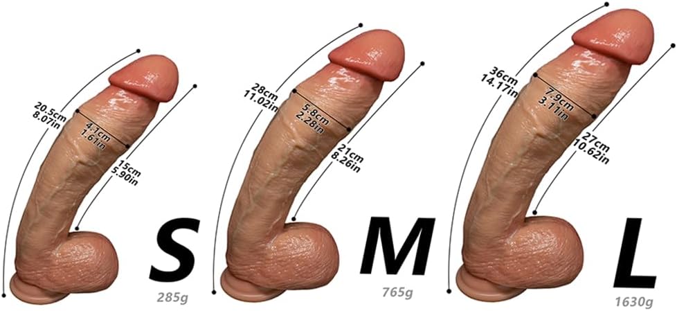 Гибкий реалистичный силиконовый дилдо с большой головкой и сильной присоской (M)