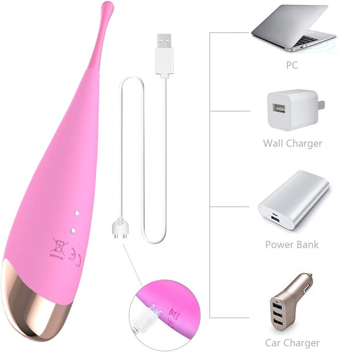 Klusi un jaudīga silikona vibrators ar 3 maināmām galvām sievietēm