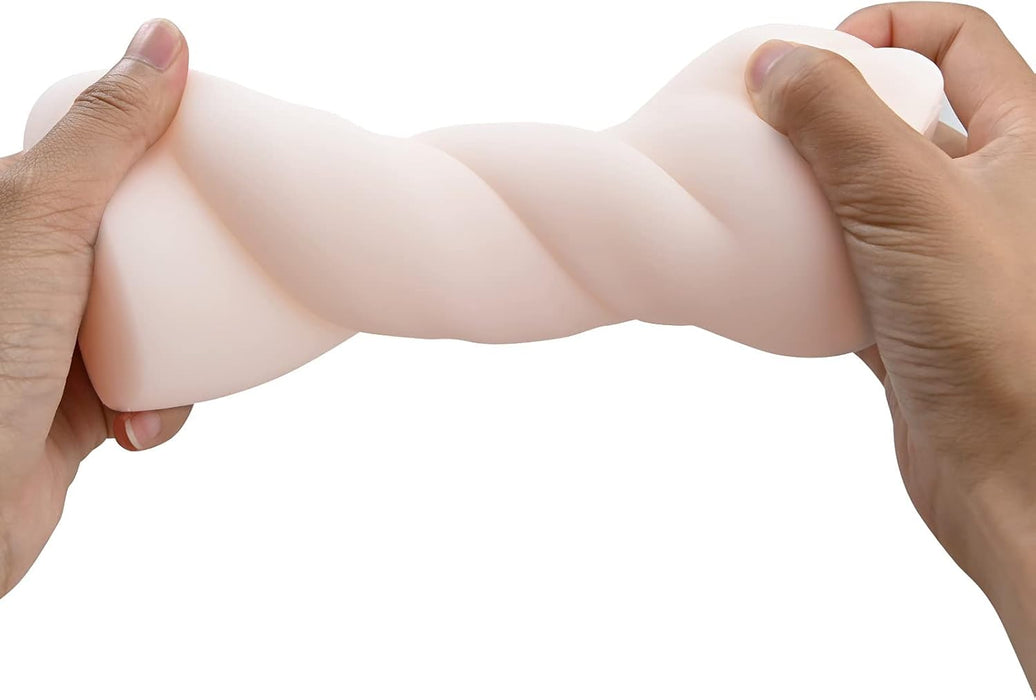 Реалистичный мужской мастурбатор с клитором и губками, с сильной присоской