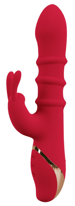 Trusīša vibrators ar 3 kustīgiem gredzeniem – intensīva maksts un klitora stimulācija