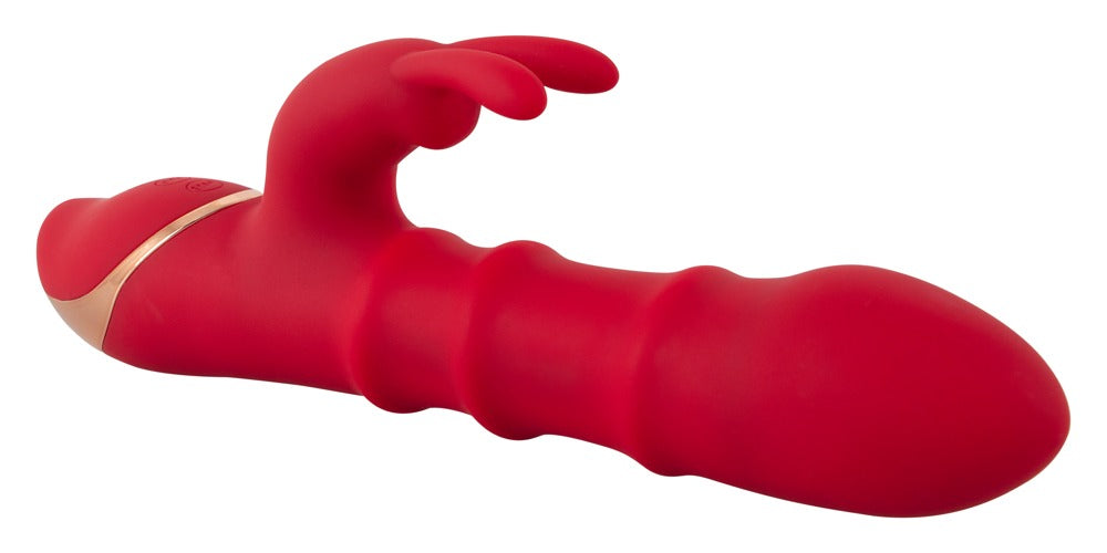 Trusīša vibrators ar 3 kustīgiem gredzeniem – intensīva maksts un klitora stimulācija
