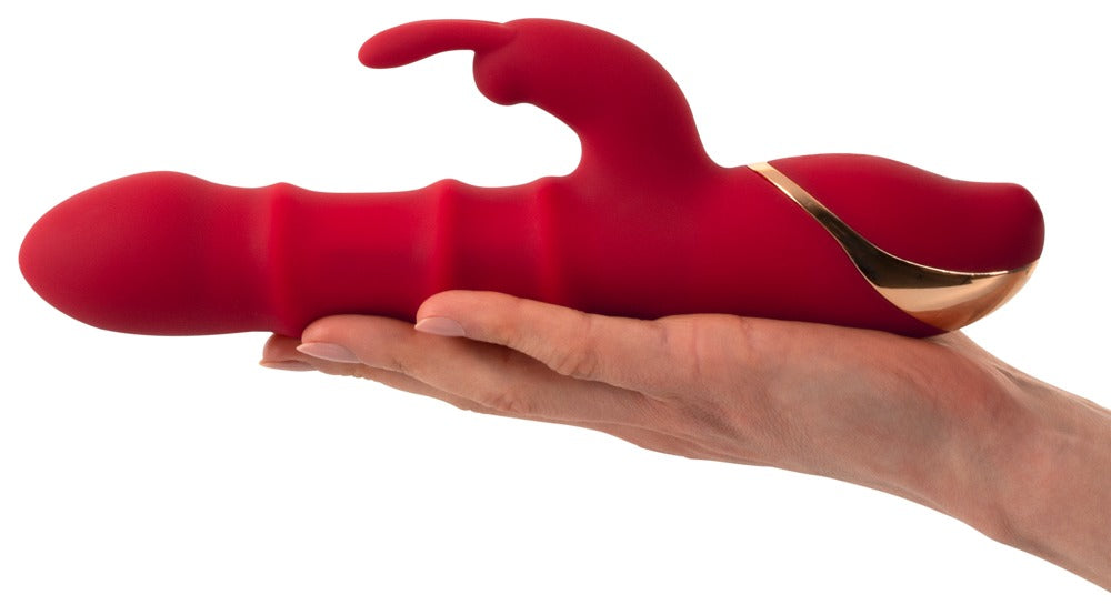 Trusīša vibrators ar 3 kustīgiem gredzeniem – intensīva maksts un klitora stimulācija
