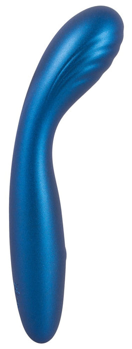 Elastīgs G-punkta vibrators īpašā metāliskā silikona versijā ar 10 vibrācijas režīmiem