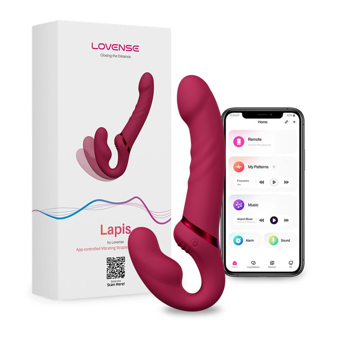 Lapis – lietotnē vadāms strapless vibrators lomu spēlēm un peggingam sievietēm