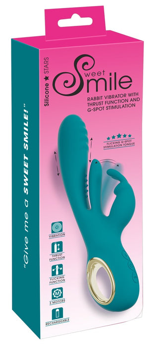 Trīskāršs Rabbit Vibrators ar Spēcīgu Spiedošo Funkciju un G-punkta Stimulāciju Sievietēm