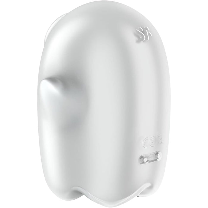 Satisfyer Glowing Ghost White – diskretiškas, intensyvus klitorio stimuliatorius su švytėjimo funkcija ir vibracijomis