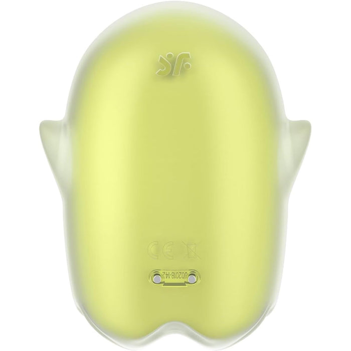 Satisfyer Glowing Ghost Geltonas – Vandeniui atsparus spindintis vakuuminis klitorio stimuliatorius su 11 intensyvumo lygių