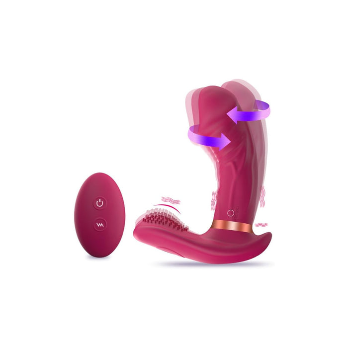 Ergonomisks tauriņa formas klitora un G punkta vibrators ar tālvadību un lietotni