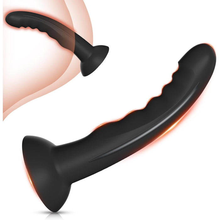 Izliektas dildo ar spēcīgu piesūcekni – S izmērs