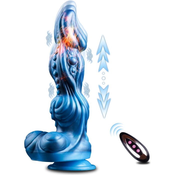 Anālais Dildo Vibrators ar 10 Stošanās Funkcijām, Sildīšanu un Tālvadību