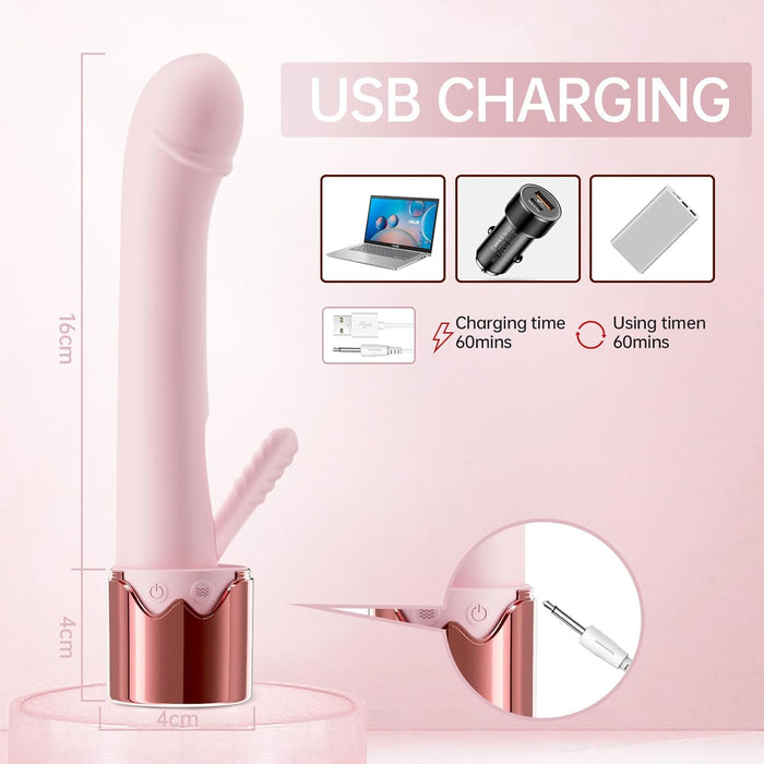 Rabbit Vibrators sievietēm ar Klitora un G-punkta stimulāciju un sildīšanas funkciju