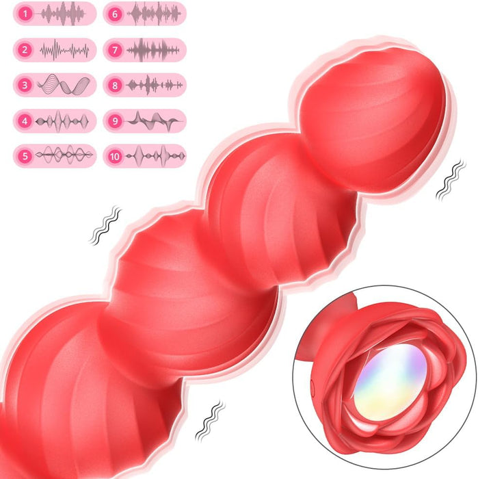 Анал-вибратор с 10 режимами вибрации и пультом дистанционного управления с сильной присоской